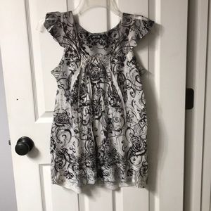 Black and white blouse